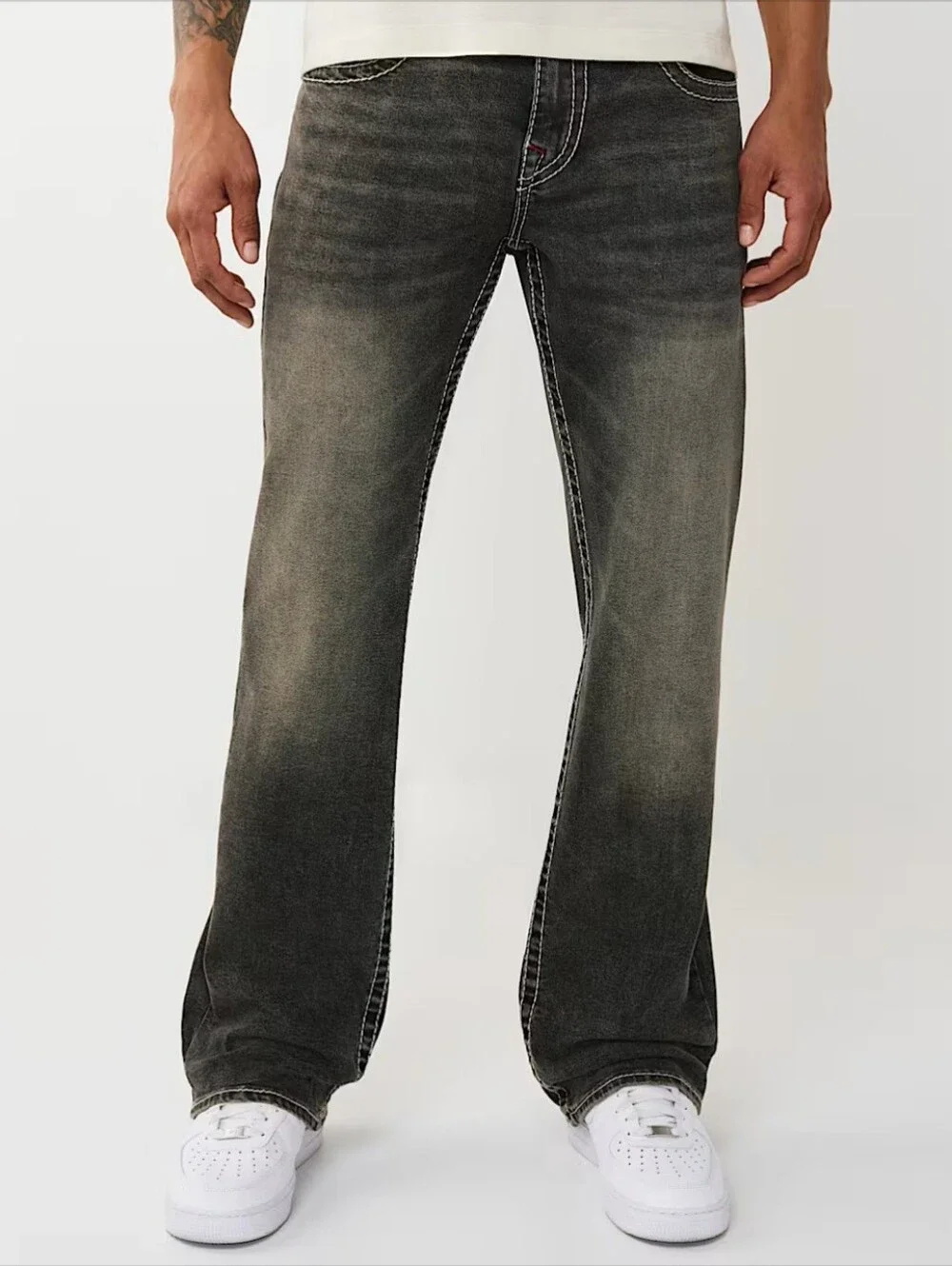 True Religion Billy Big T Embroidered Pocket Bootcut Jeans